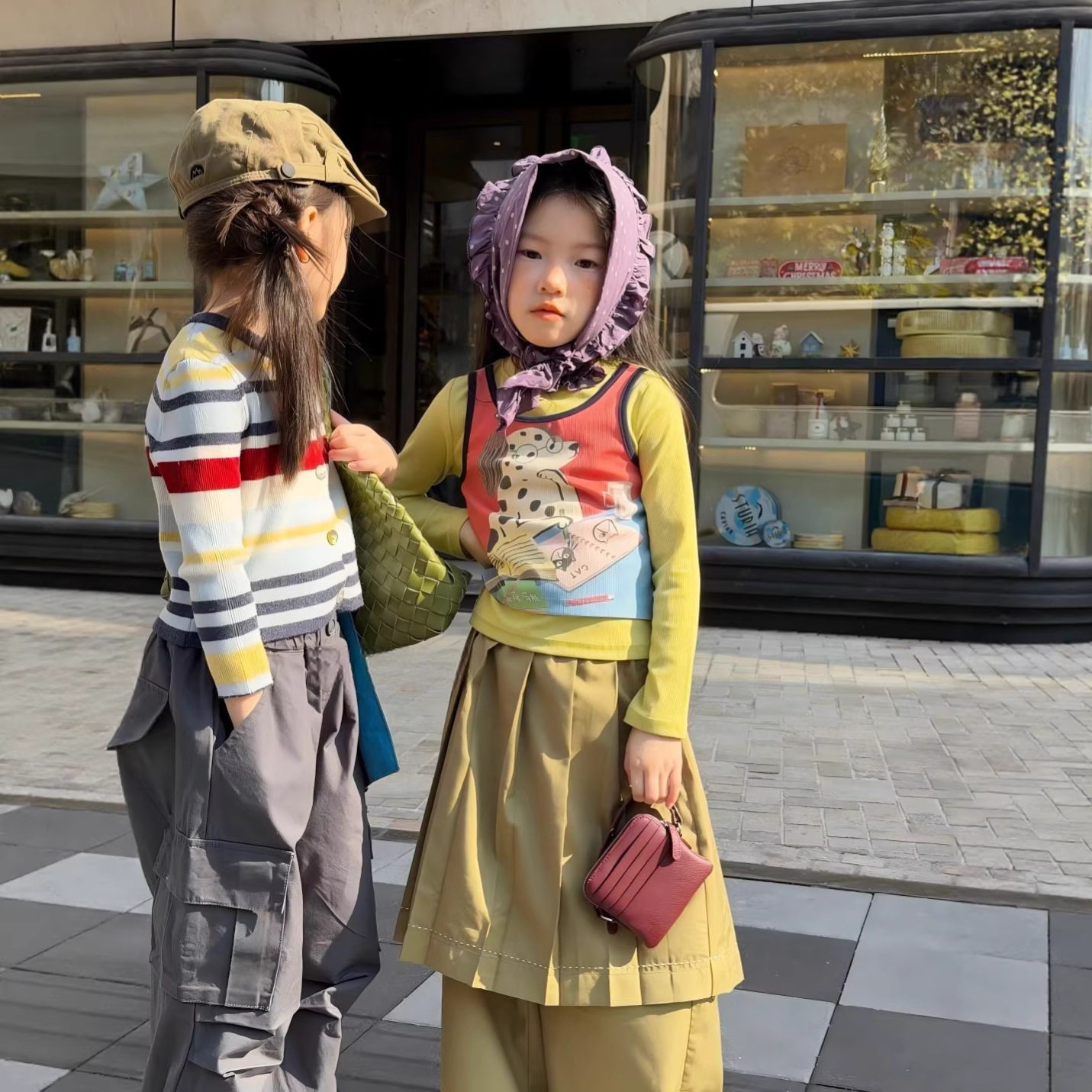 2026春季新款童装 韩版童装女童卡通假两件T恤假两件百褶裙裤,童装/婴儿装/亲子装,T恤,淘宝优惠券,粉丝福利购,淘宝优惠卷