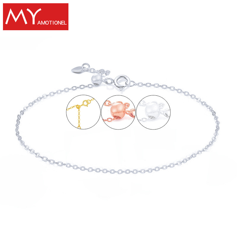 整套925纯银可伸缩长短手链O字链配件简约女小众简约可调节手链