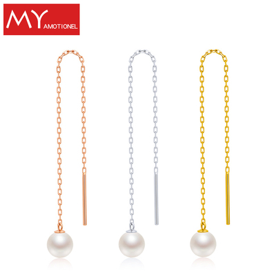 925纯银耳线淡水珍珠耳饰耳环