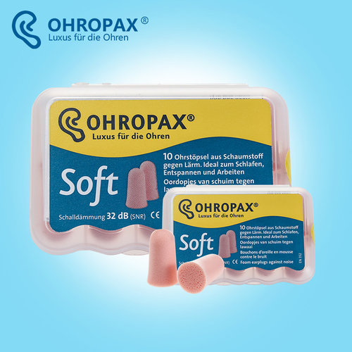德国Ohropax Soft隔音耳塞防噪音降噪睡觉睡眠用超强防吵神器静音