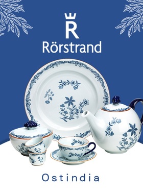 瑞典Rorstrand罗斯兰Ostindia 餐具套装碗盘杯子碟马克杯陶瓷家用