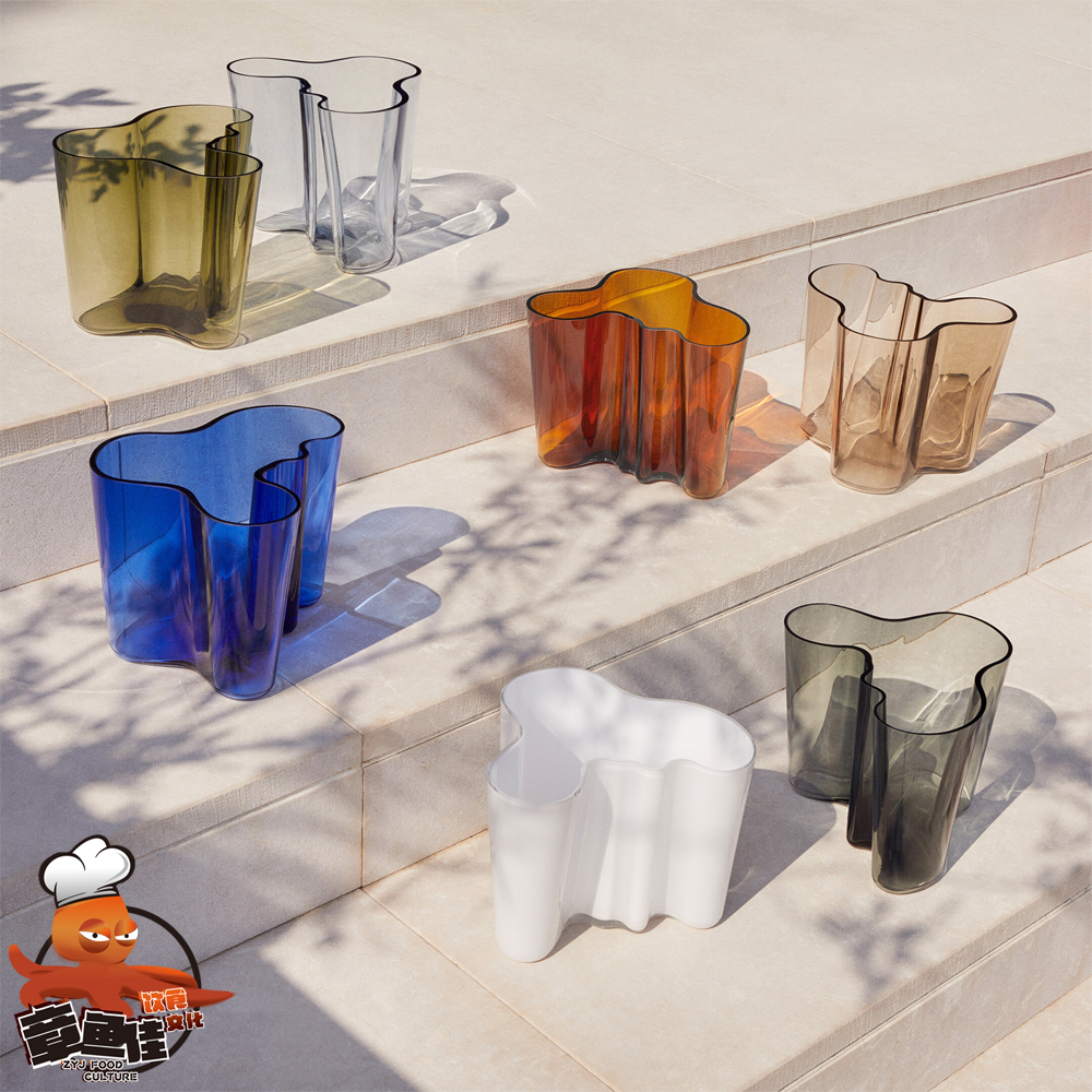 传奇湖泊北欧吹制玻璃芬兰花瓶