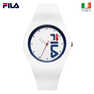 FILA斐乐官方正品 潮流撞色学生运动硅胶腕表6024 男女士手表情侣款