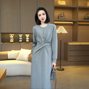 李思桐女装 收腰绑带漂亮出片连衣裙子7428 设计小众衣服长袖