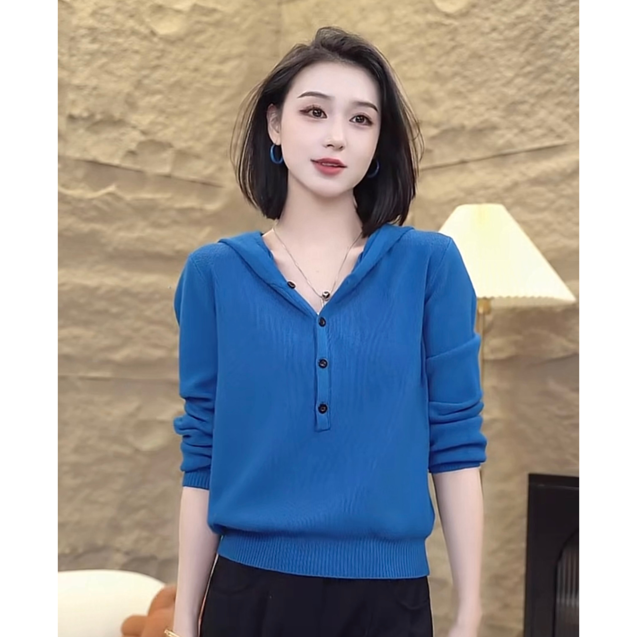 百搭显白气质时尚针织上衣