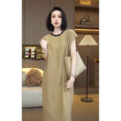 百搭女装时尚显瘦气质衣服夏季新款洋气休闲装连衣裙子7245