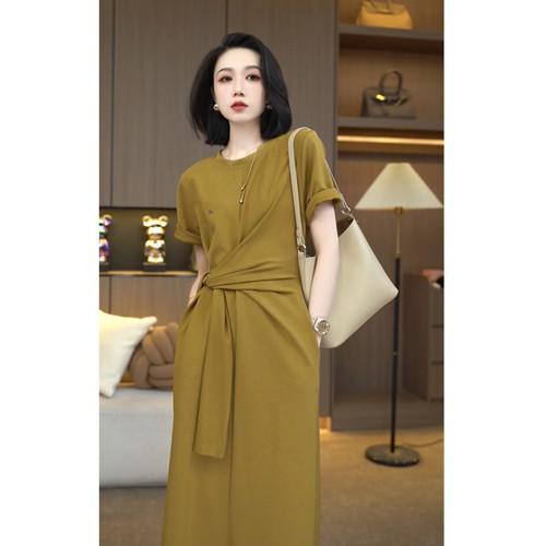 时髦气质百搭收腰显瘦洋气炸街女装慵懒风衣服连衣裙子7260