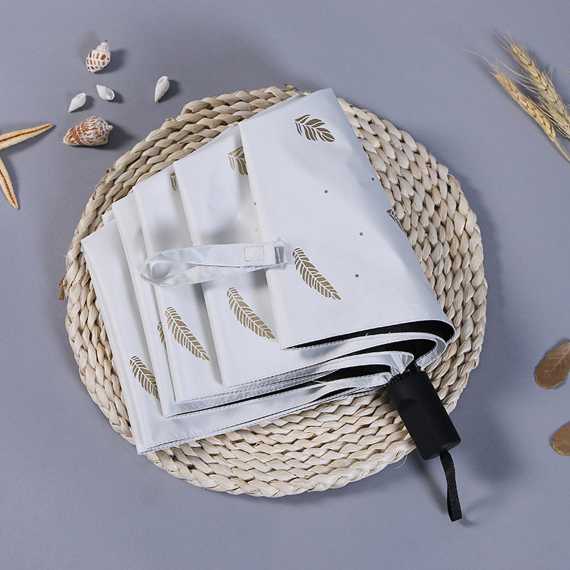 烫金羽毛小清新晴雨伞两用学生黑胶创意折叠防晒遮阳太阳伞女在类目 居家日用, 伞/雨具/防雨/防潮, 伞中 - 来自Buy2taobao.com提供专业的淘宝代购服务