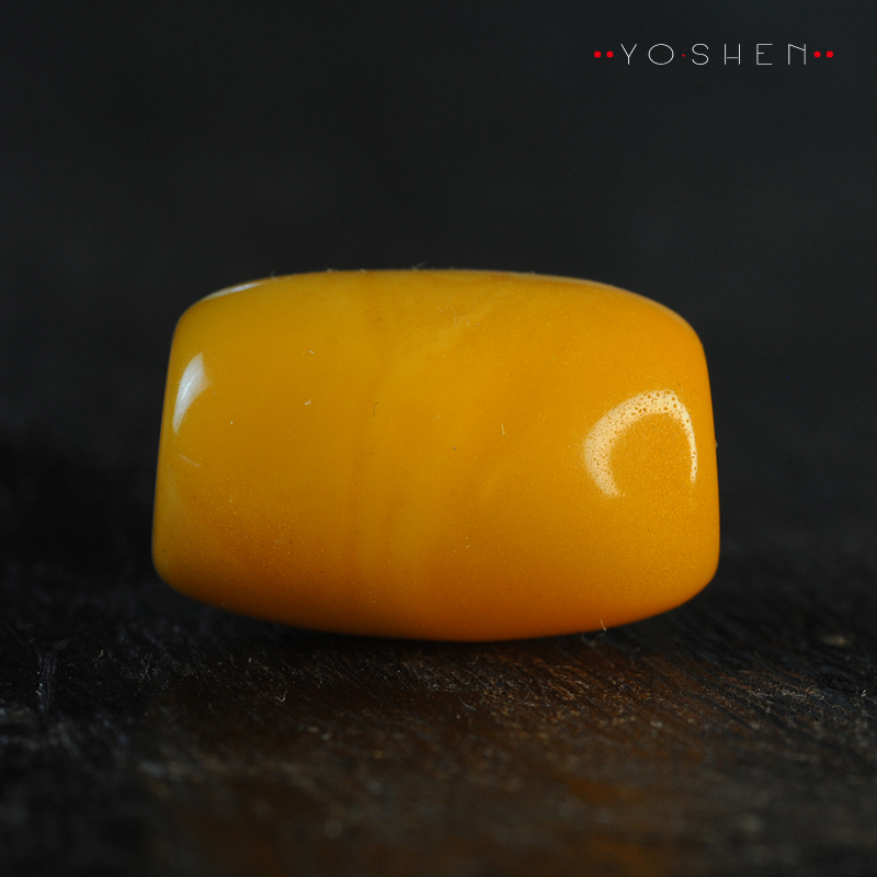 波罗的海蜜蜡鸡油黄马蹄珠老型桶珠蜡质醇厚文玩配珠隔珠顶珠