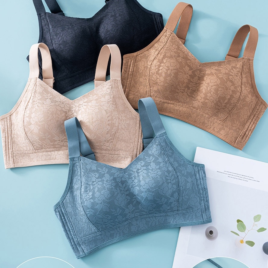 古妃超薄BC杯大胸显小蕾丝文胸