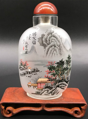 纯手工绘制中国特色内画鼻烟壶