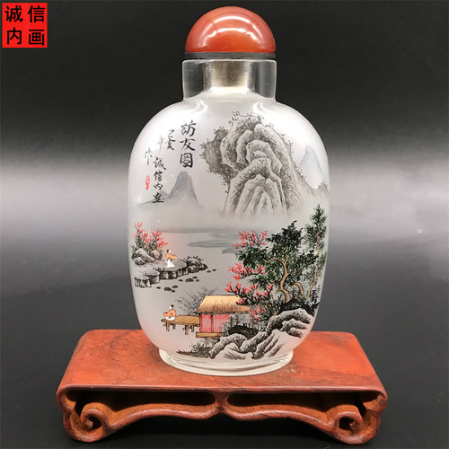 纯手工绘制中国特色内画鼻烟壶