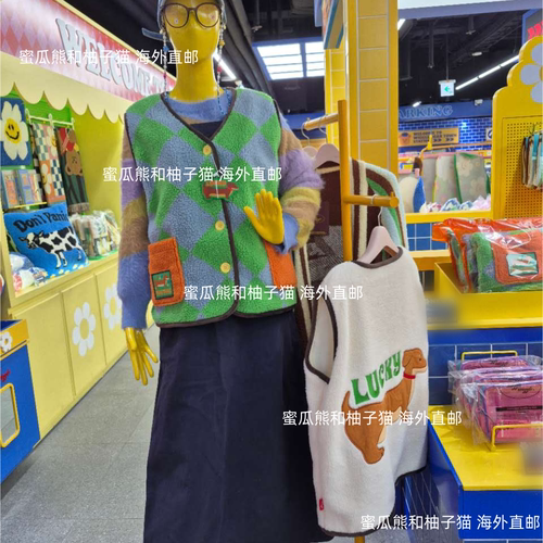韩国直邮wiggle26年春羊羔绒马甲外套百搭休闲居家绒背心马甲女款