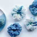 蓝续扎染发圈有风同款 发圈植物染手工头花发绳气质文艺白族扎染