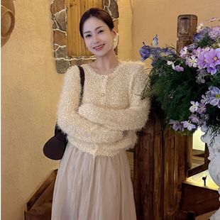 SUNCC自制 漂亮姐姐 细闪千金气质温柔氛围感韩系约会松软毛衣