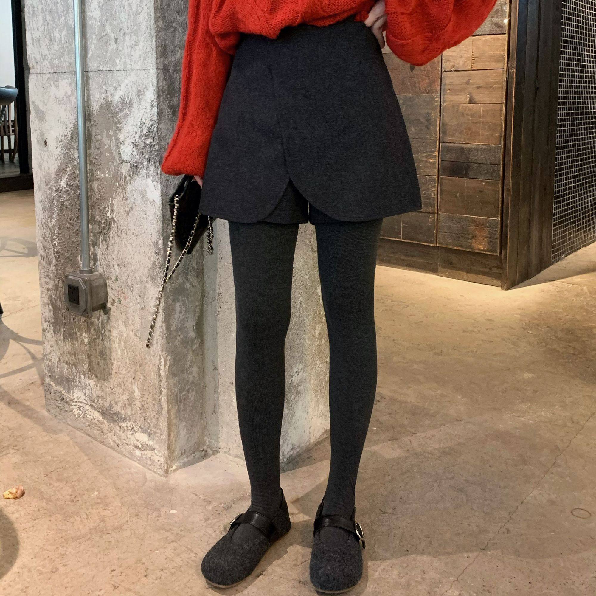 SUNCC自制 浓颜裤裙 10.羊冬季气质高级百搭韩系显瘦藏胯短裙短裤,女装/女士精品,休闲裤,淘宝优惠券,粉丝福利购,淘宝优惠卷