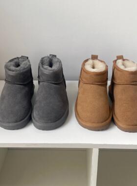 澳洲EVERAU秋冬儿童雪地靴亲子鞋羊毛内里皮面基础款保暖EA3176K