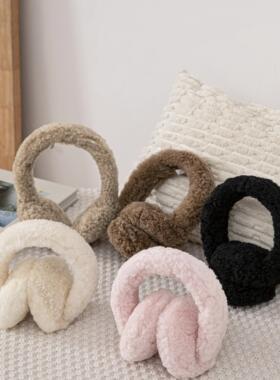 澳版EVER羊皮毛一体保暖耳罩可爱简约耳捂子韩版毛绒耳套EAA013