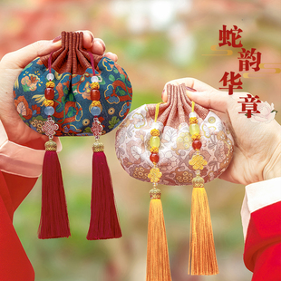 蛇年香囊空袋随身汉服腰佩饰祈福荷包驱蚊车载挂件古风桂花香包袋