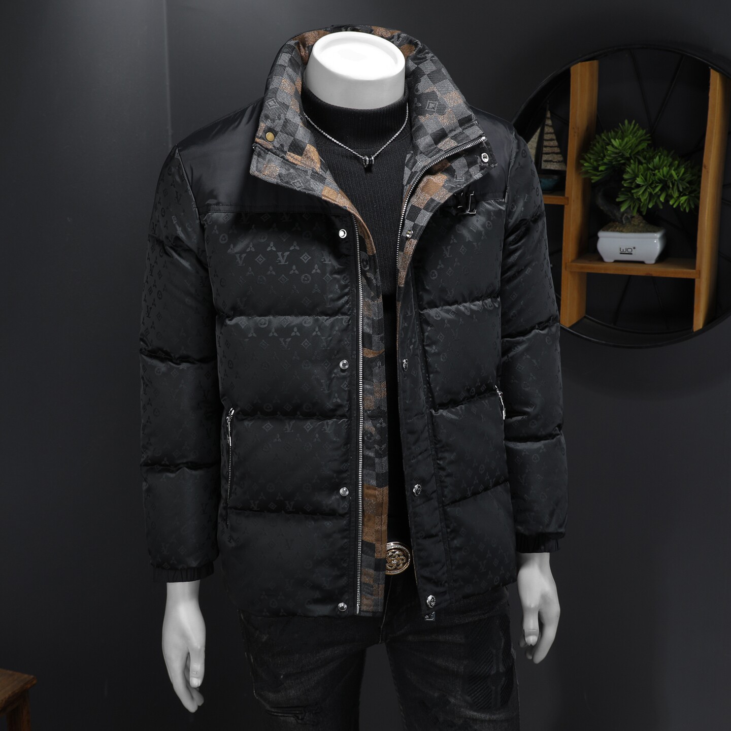 2025秋冬装90%绒立领羽绒服男钱塘6006-5121-P330假模图,男装羽绒服,钱塘6006(原3029)