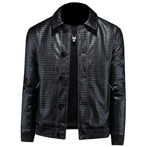 2025秋冬装新款90绒PU皮羽绒服男 6006-7763-P320  镂空图图片