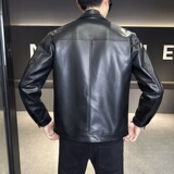 2025年春装新款翻领皮衣男装钱塘60068207P175真模，男装皮衣，钱塘6006(原3029)