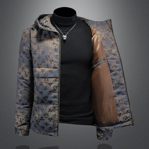 2025秋冬装高端连帽90绒提花羽绒服男 6006-7728-P330  镂空图图片