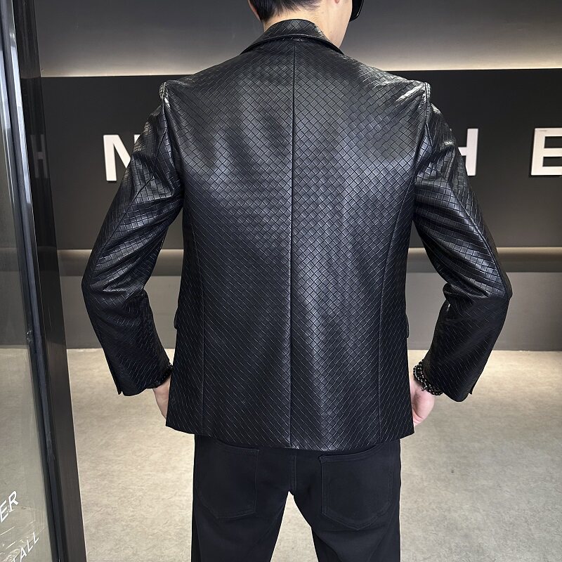 2025秋装新款编制皮西装男钱塘6006-8221P175真模,男装西服,钱塘6006(原3029)