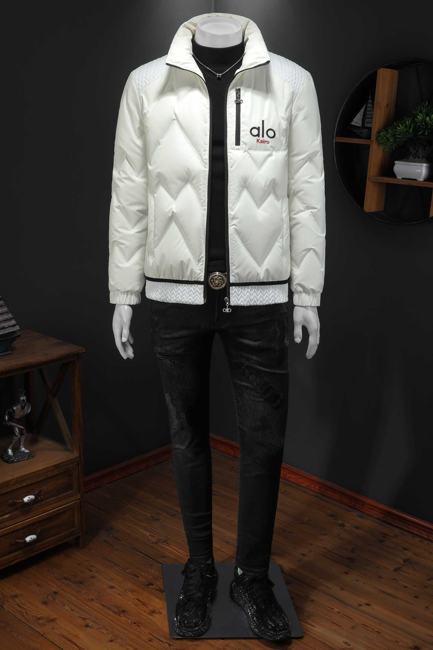 2025秋冬装90%绒麦穗拼接羽绒服男钱塘6006-5125-P320假模图,男装羽绒服,钱塘6006(原3029)