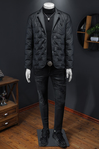 2025秋冬装新款90绒小西装羽绒服男加厚钱塘6006-7211-P280镂空图图片