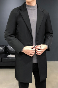 2021秋冬装西装领中长款羽绒服男钱塘3029-999-P260真模