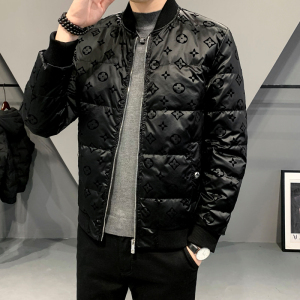 2021秋冬装新款植绒棒球领羽绒服男 钱塘3029-2073-P245  真模图片
