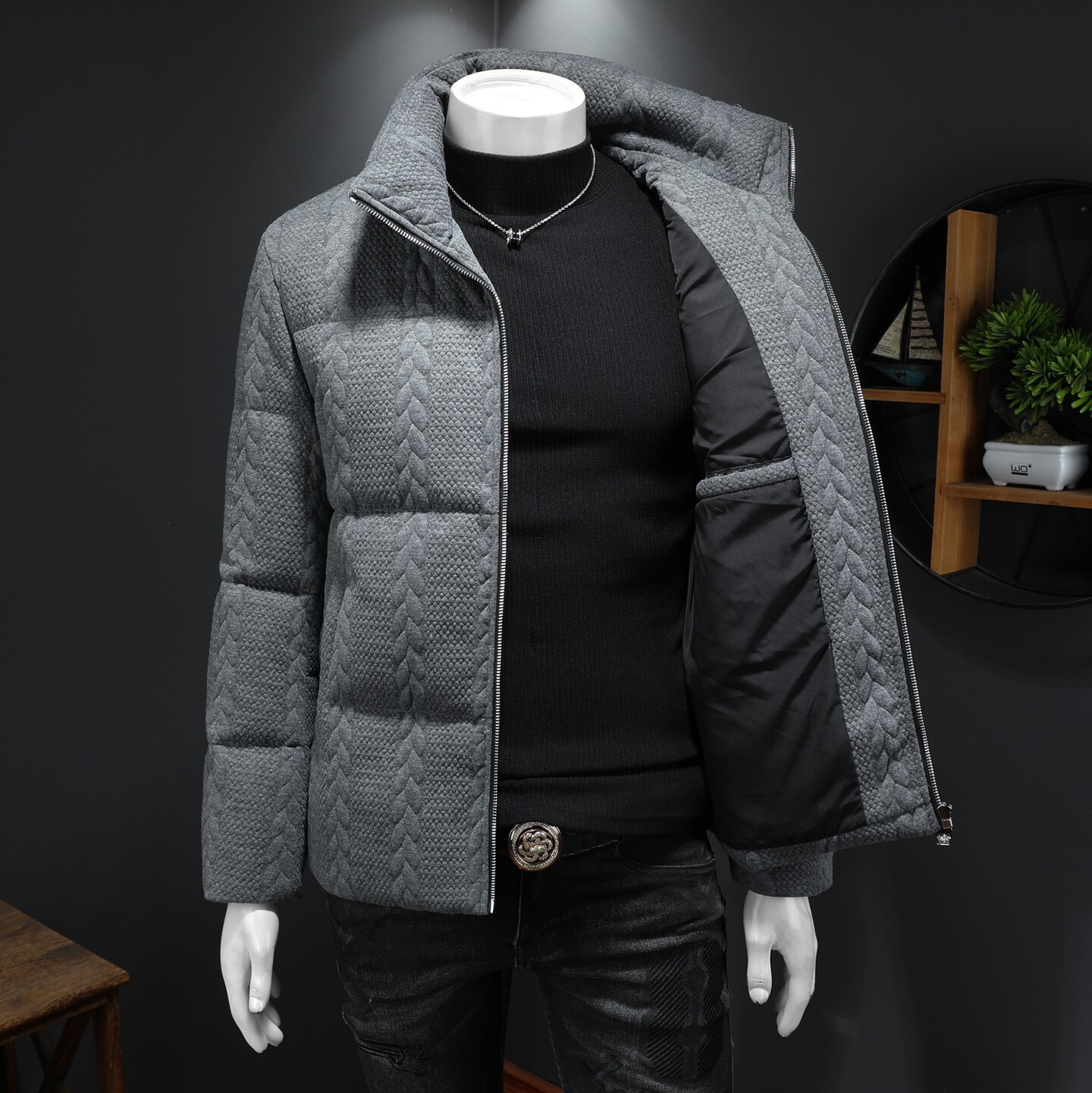 2025秋冬装90%绒立领羽绒服男钱塘6006-5310-P310假模图,男装羽绒服,钱塘6006(原3029)