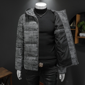 2025秋冬装90%绒连帽羽绒服男 钱塘6006-5529-P330 假模图图片