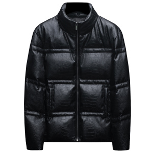 2025秋冬装新款90绒PU皮羽绒服男 6006-7717-P320  沙发图图片
