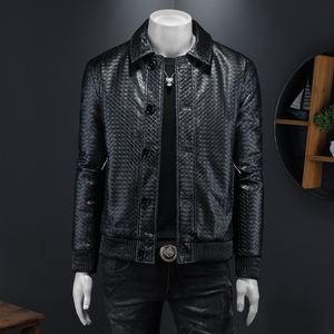 2025秋冬装新款90绒PU皮羽绒服男 6006-7763-P320  假模图图片