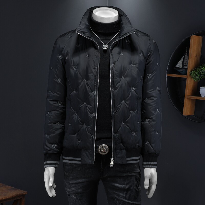 2025秋冬装新款90绒刺绣立领羽绒服男 钱塘6006-7788-P310 假模图图片