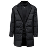 2025秋冬装针织领中长款羽绒服男钱塘6006-23002-P320镂空图，男装羽绒服，钱塘6006(原3029)