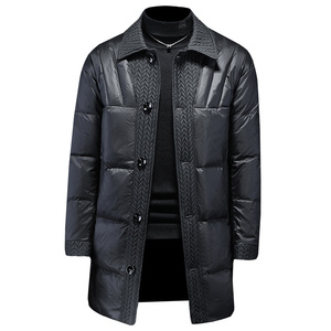 2025秋冬装中长款麦穗拼接羽绒服男 钱塘6006-9811-P330 尺码偏大图片