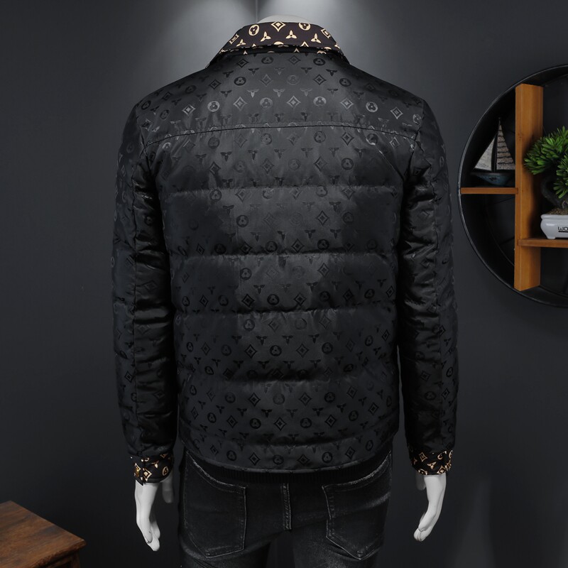2025秋冬装新款翻领提花羽绒服男加厚钱塘3029-9119-P300假模图,男装羽绒服,钱塘6006(原3029)