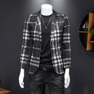 2021秋季新款格子西服男韩版修身 钱塘3029-610-P160  假模图片