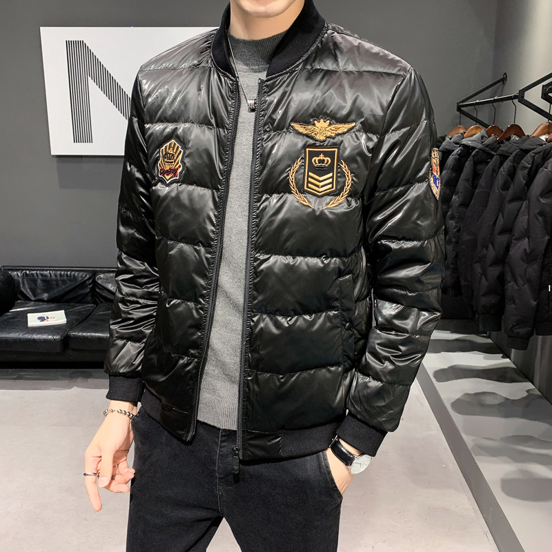 2022秋冬装新款贴标棒球领羽绒服男 钱塘3029-7988-P265  真模图片