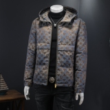 2025秋冬装高端连帽90绒提花羽绒服男6006-7728-P330假模图，男装羽绒服，钱塘6006(原3029)