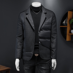 2025秋冬装新款稻穗西装羽绒服男加厚钱塘6006-9321-P265 假模图图片
