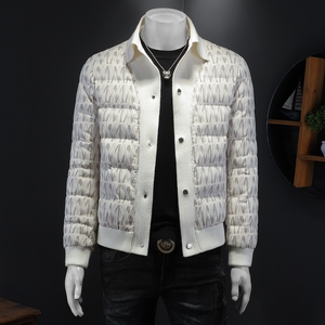 2025秋冬装新款90绒针织领羽绒服男 钱塘6006-7203-P310 假模图图片