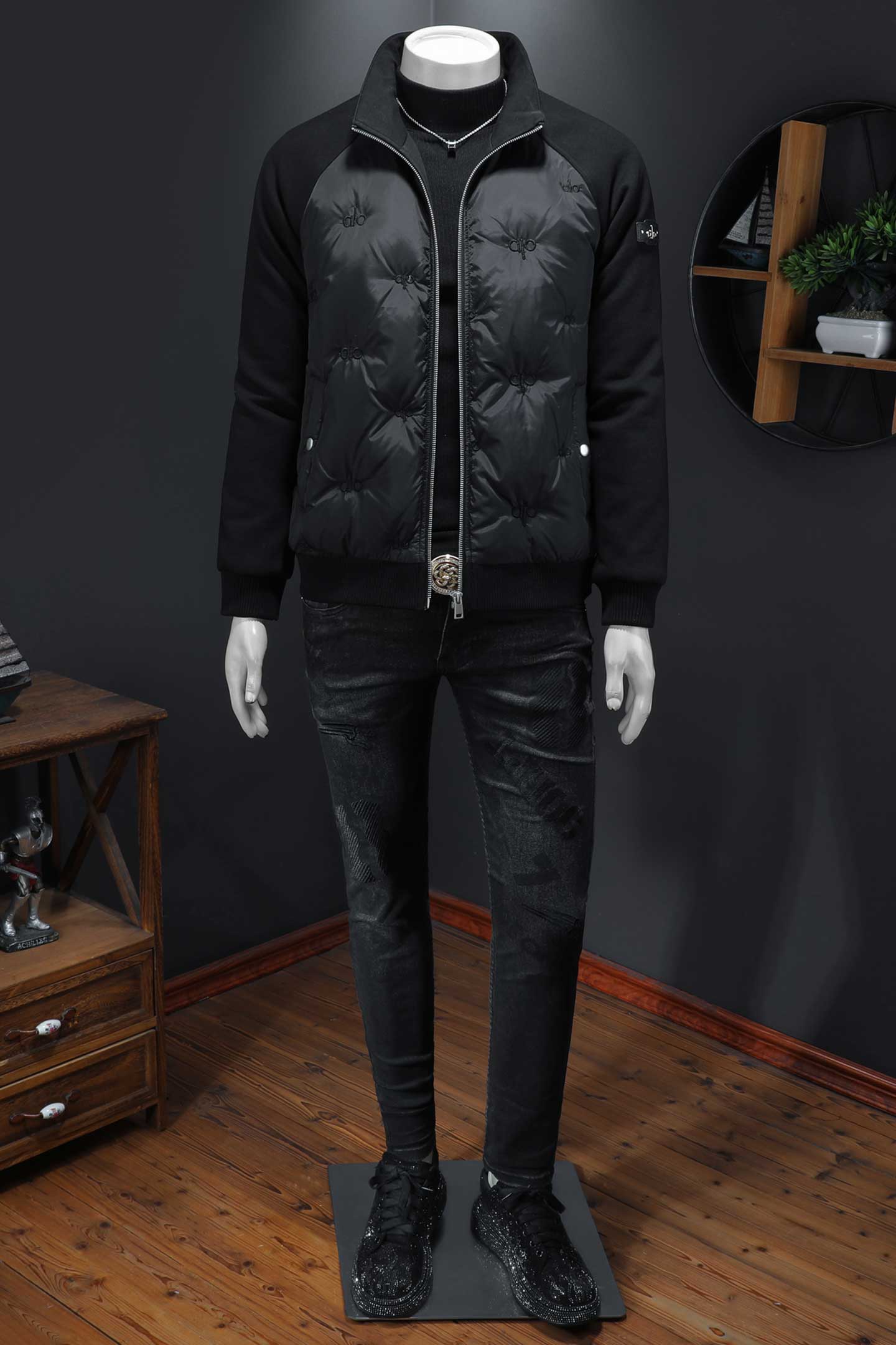 2025秋冬装90%绒立领羽绒服男钱塘6006-5565-P295假模图,男装羽绒服,钱塘6006(原3029)