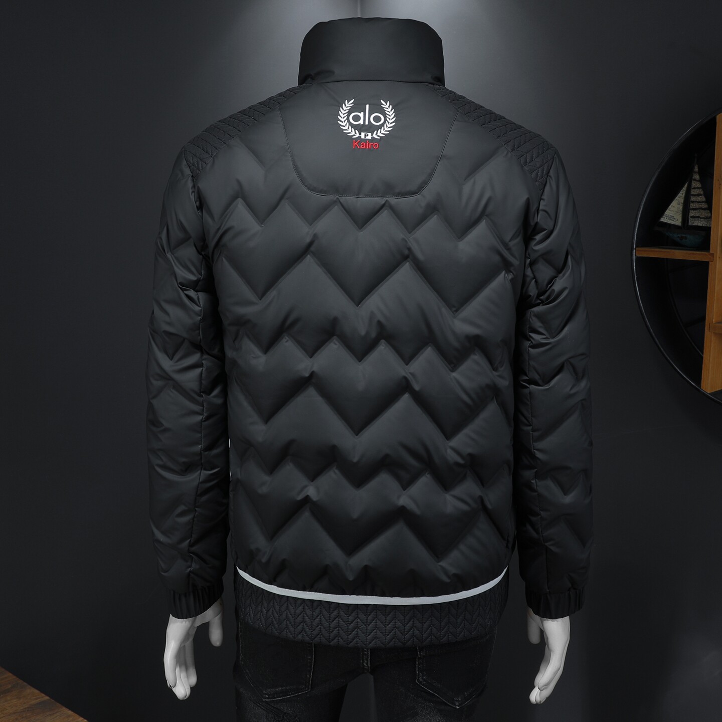 2025秋冬装90%绒麦穗拼接羽绒服男钱塘6006-5125-P320假模图,男装羽绒服,钱塘6006(原3029)