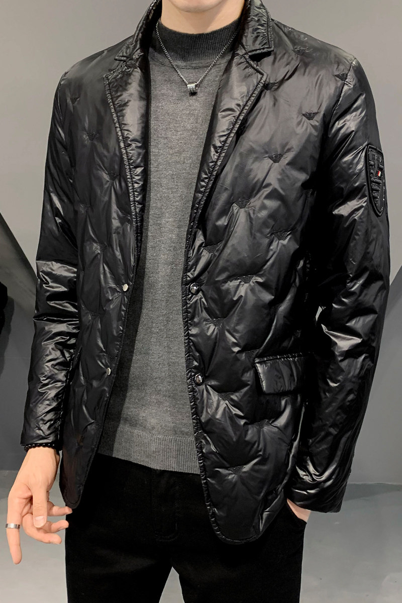 2021秋冬装新款刺绣轻薄小西装羽绒服男钱塘3029-2108-P245真模,男装羽绒服,钱塘6006(原3029)