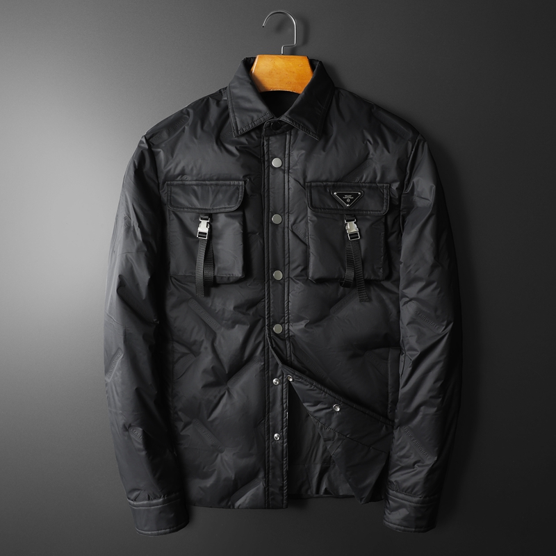 2021秋冬装新款衬衫领羽绒服男钱塘3029-D1987平铺，男装羽绒服，钱塘6006(原3029)