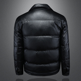 2025秋冬装新款90绒PU皮羽绒服男6006-7202-P310镂空图，男装羽绒服，钱塘6006(原3029)